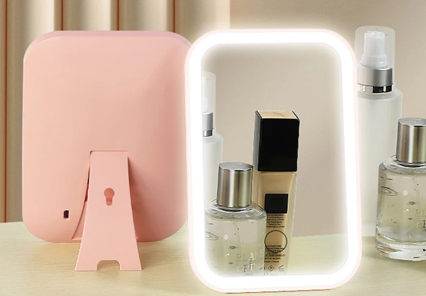 Cordless LED Touch Screen Makeup Mirror – 3 Color Light Modes