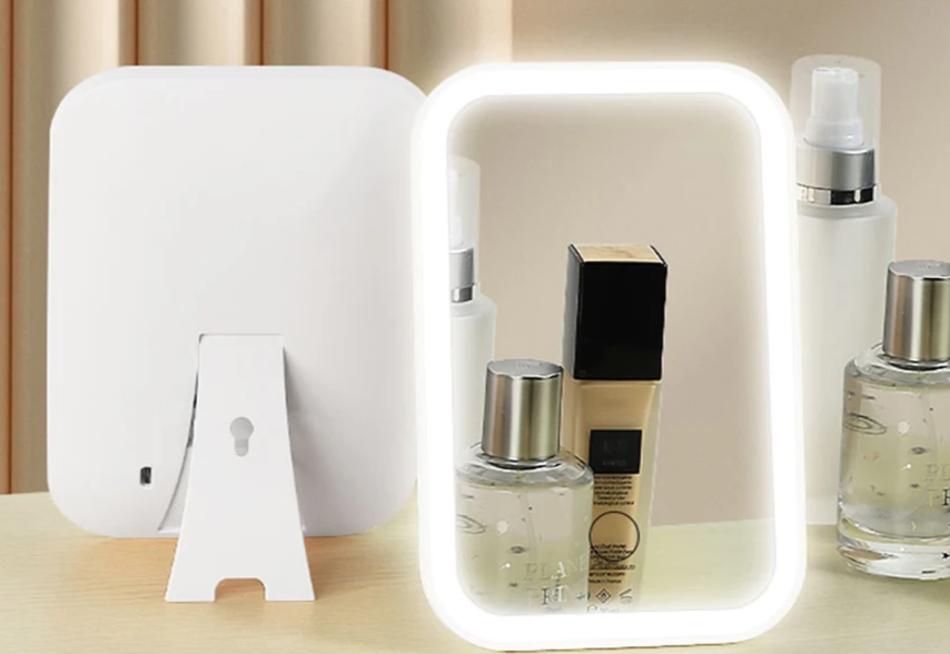 Cordless LED Touch Screen Makeup Mirror – 3 Color Light Modes