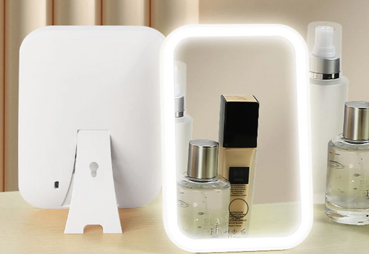 Cordless LED Touch Screen Makeup Mirror – 3 Color Light Modes